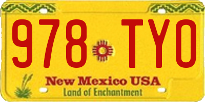 NM license plate 978TYO