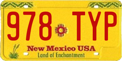 NM license plate 978TYP