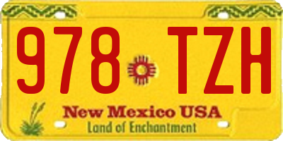 NM license plate 978TZH