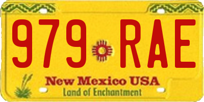 NM license plate 979RAE