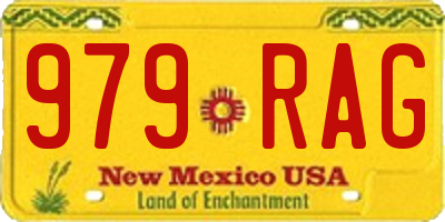 NM license plate 979RAG