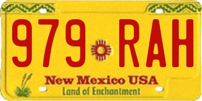 NM license plate 979RAH