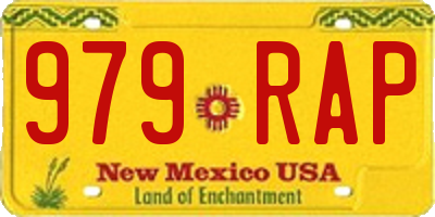 NM license plate 979RAP