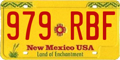 NM license plate 979RBF