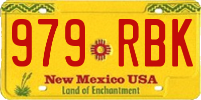 NM license plate 979RBK