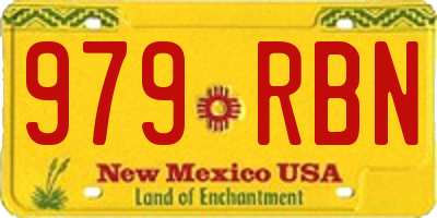 NM license plate 979RBN