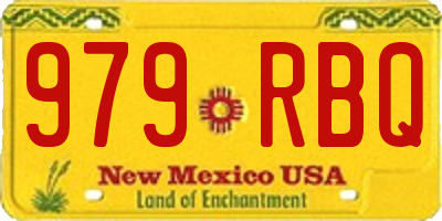 NM license plate 979RBQ
