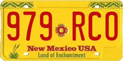 NM license plate 979RCO
