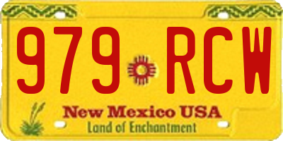 NM license plate 979RCW