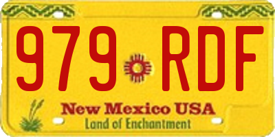 NM license plate 979RDF