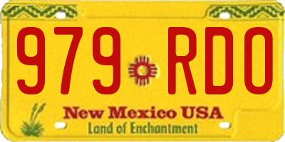 NM license plate 979RDO