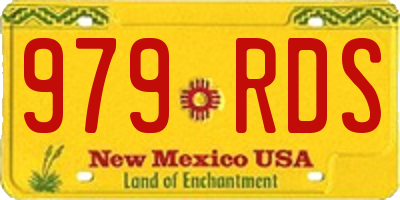 NM license plate 979RDS