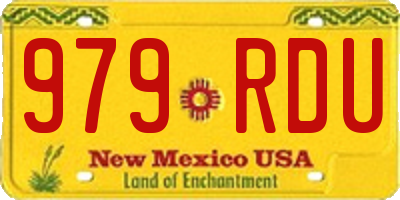 NM license plate 979RDU