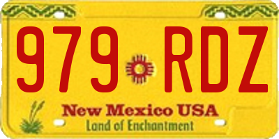 NM license plate 979RDZ