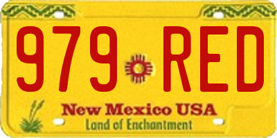 NM license plate 979RED