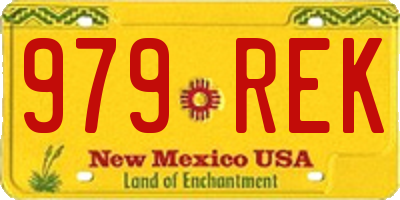 NM license plate 979REK