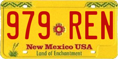 NM license plate 979REN