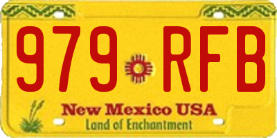 NM license plate 979RFB