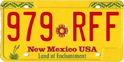 NM license plate 979RFF