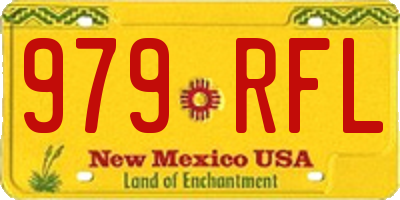 NM license plate 979RFL