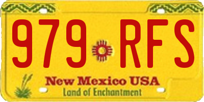 NM license plate 979RFS