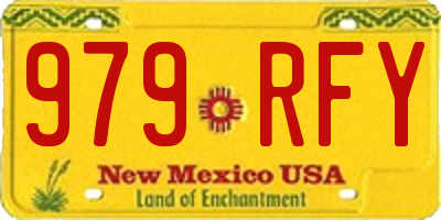 NM license plate 979RFY
