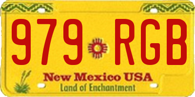 NM license plate 979RGB