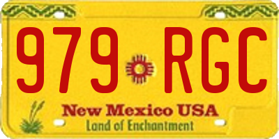 NM license plate 979RGC