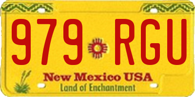 NM license plate 979RGU