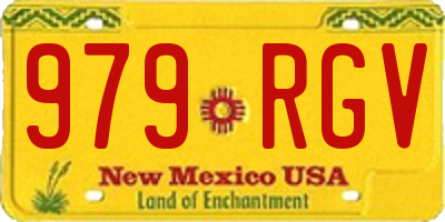 NM license plate 979RGV