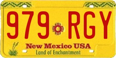 NM license plate 979RGY