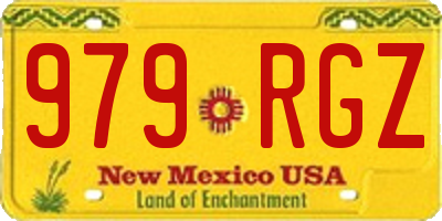 NM license plate 979RGZ