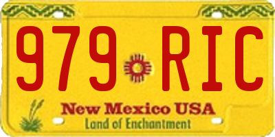NM license plate 979RIC