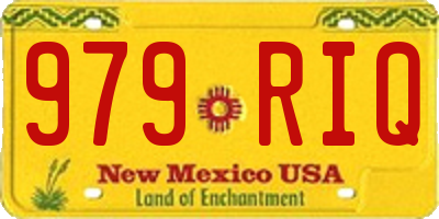 NM license plate 979RIQ