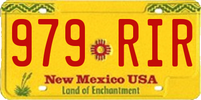 NM license plate 979RIR