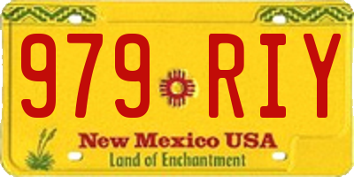 NM license plate 979RIY