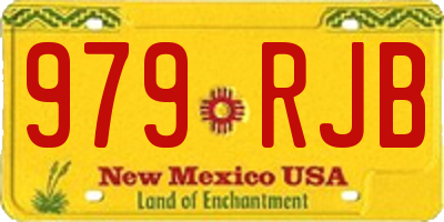 NM license plate 979RJB