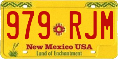 NM license plate 979RJM