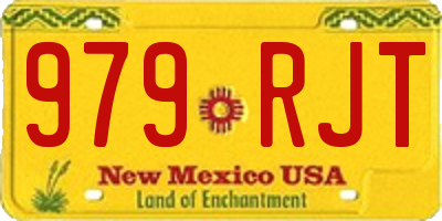 NM license plate 979RJT