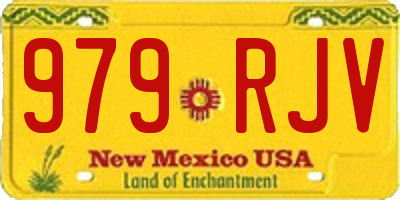 NM license plate 979RJV