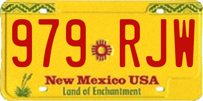 NM license plate 979RJW