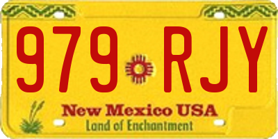 NM license plate 979RJY