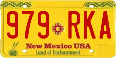 NM license plate 979RKA