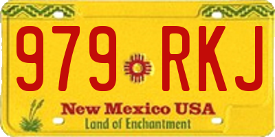 NM license plate 979RKJ