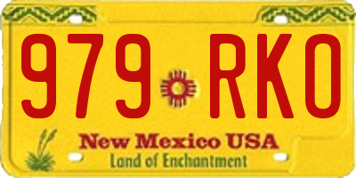 NM license plate 979RKO