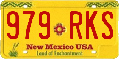 NM license plate 979RKS