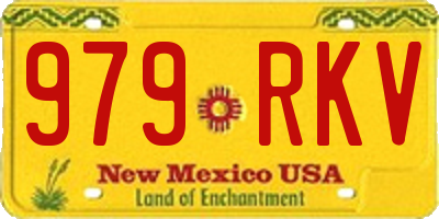 NM license plate 979RKV
