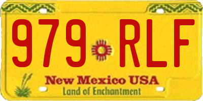 NM license plate 979RLF