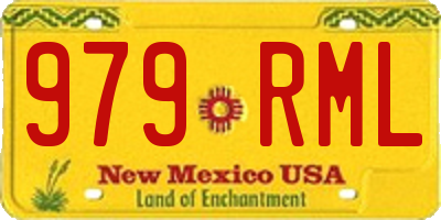 NM license plate 979RML