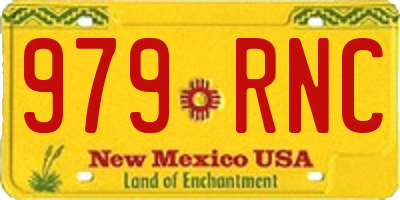 NM license plate 979RNC